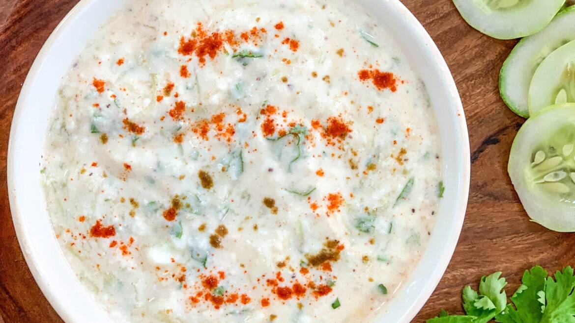 Cucumber Raita | Fiber Rich | No Oil | Gluten Free Recipe